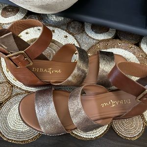 DIBA true - bronze leather sandals NBW